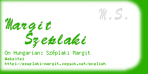 margit szeplaki business card