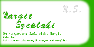 margit szeplaki business card